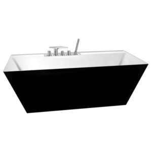 Отдельностоящая ванна BelBagno BB19-NERO/BIA (сифон автомат)