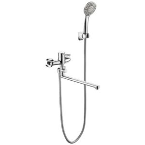 Смеситель для ванны с длинным изливом Bravat Slim F6332366CP-01L-RUS