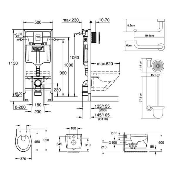 Инсталляция grohe схема установки