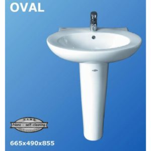 Умывальник Porta Oval с пьедесталом