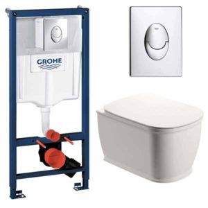 Система инсталялии Grohe Rapid SL 38721001 + подвесной унитаз Lavinia Boho Bell Pro Rimless 3301002R