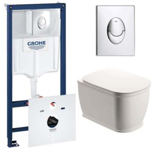 Система инсталляции Grohe Rapid SL 38750001 + подвесной унитаз Lavinia Boho Bell Pro Rimless 3301002R