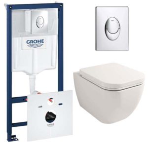 Система инсталляции Grohe Rapid SL 38750001 + подвесной унитаз Lavinia Boho One Rimless 3302004R