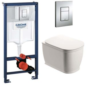 Система инсталляции Grohe Rapid SL 38772001 + подвесной унитаз Lavinia Boho Bell Pro Rimless 3301002R