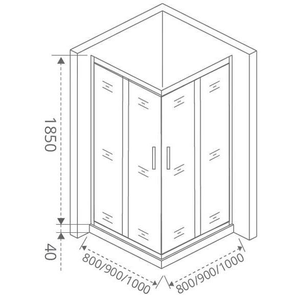 Душевой уголок Good Door Latte CR-100 100х100