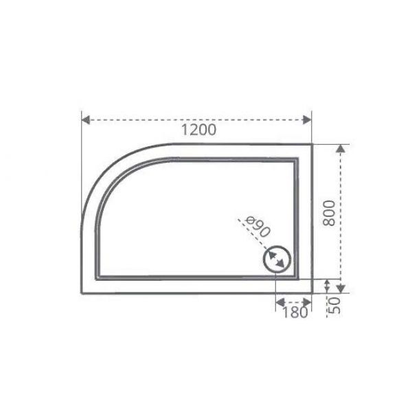 Душевой уголок Good Door Latte R-120 120х80