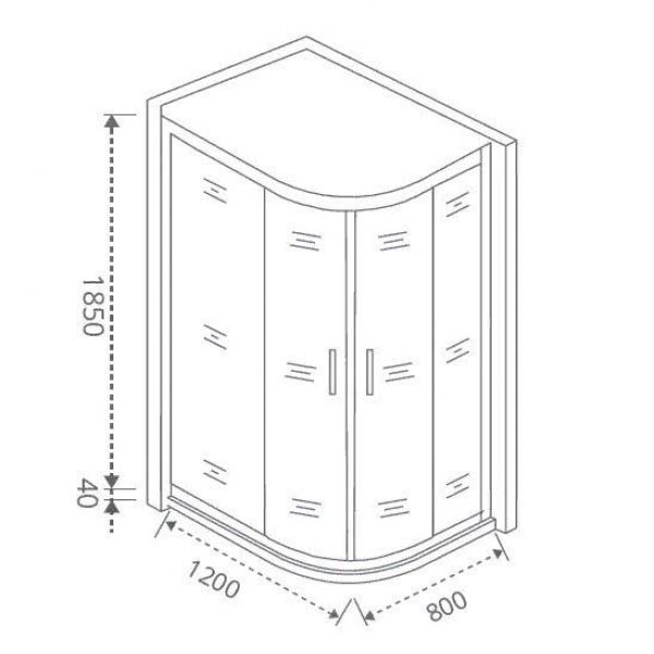 Душевой уголок Good Door Latte R-120 120х80