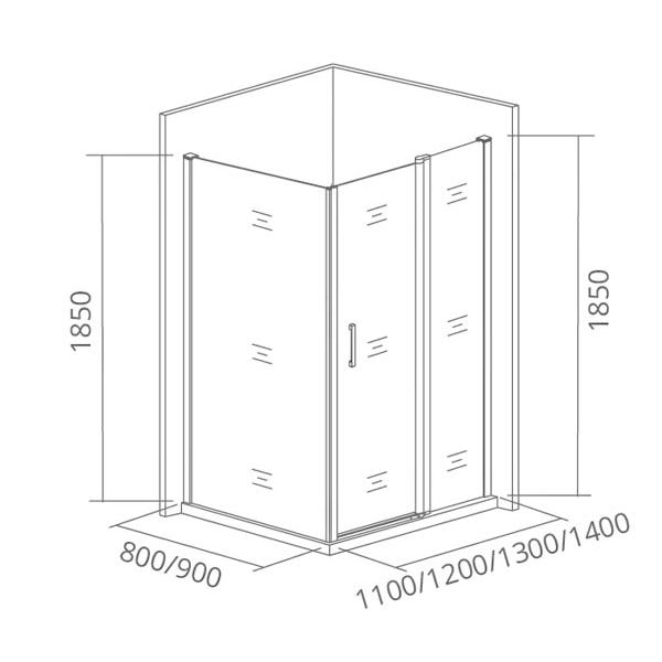 Душевой уголок Good Door Latte WTW 130х90