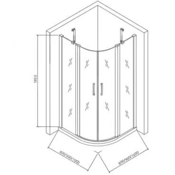 Душевой уголок Good Door Pandora R 100х100