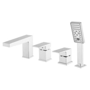 Смеситель на борт ванны Omnires Fresh FR7132 CHR на 4 отверстия
